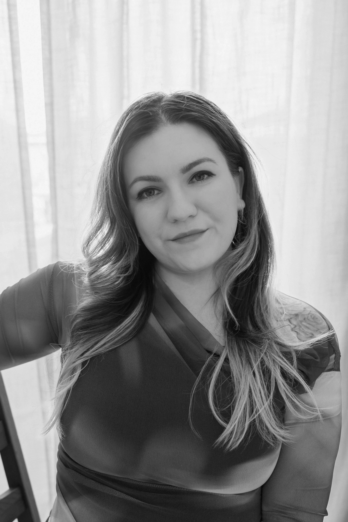 black and white portrait of Ainsley | Newmarket Wedding Photographer