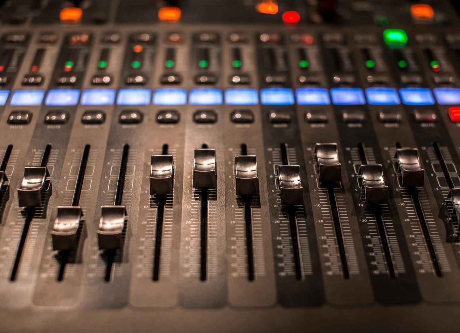 Mixing consoles for live audio