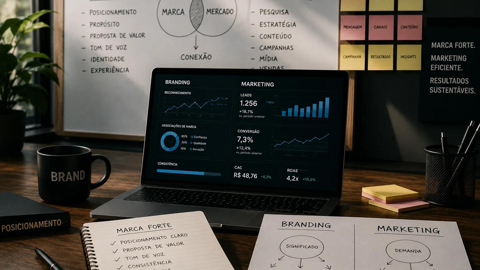 Branding x marketing: diferenças, papéis e como fazer os dois trabalharem juntos
