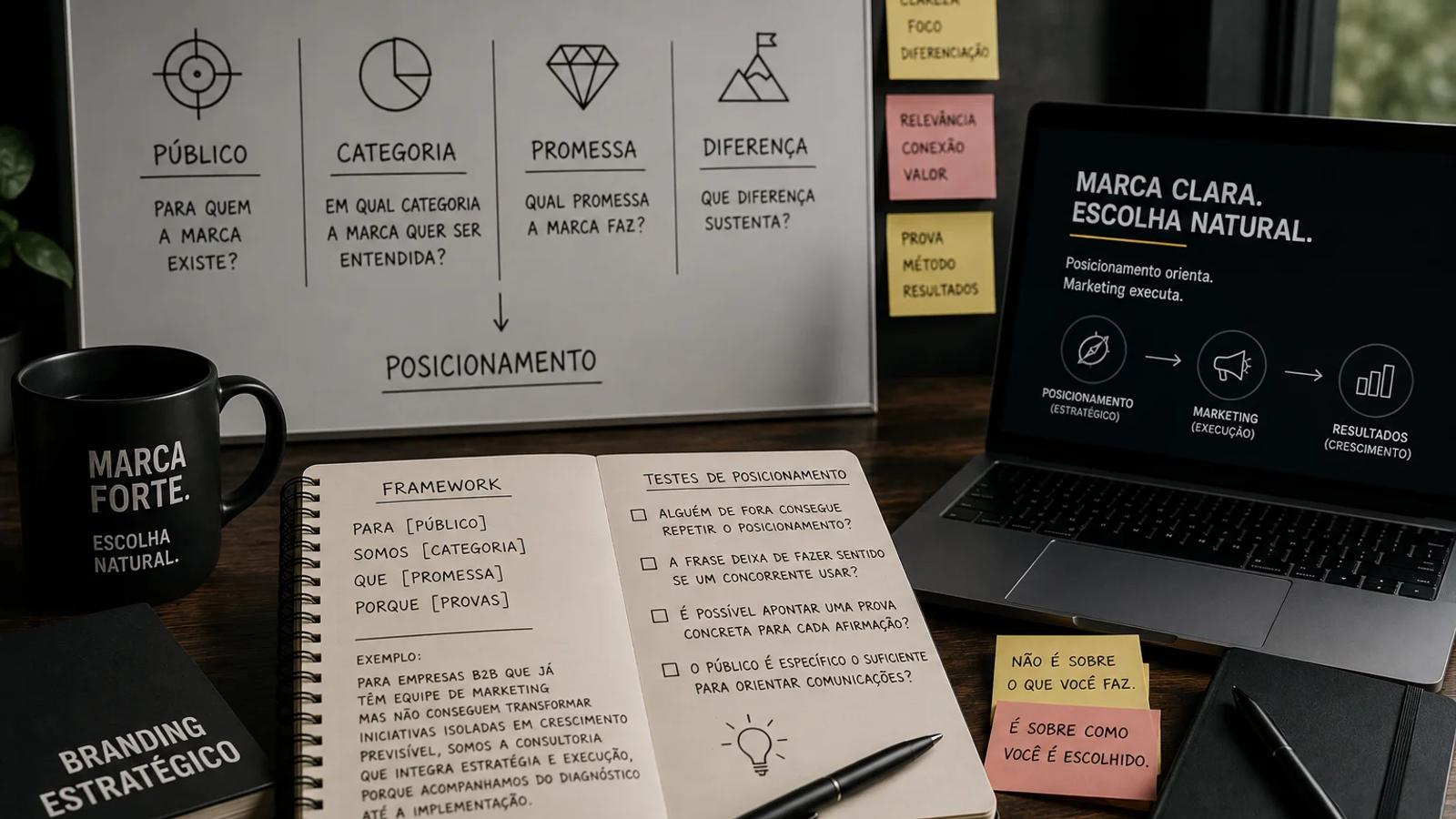 Posicionamento de marca: como construir uma posição clara e sustentável