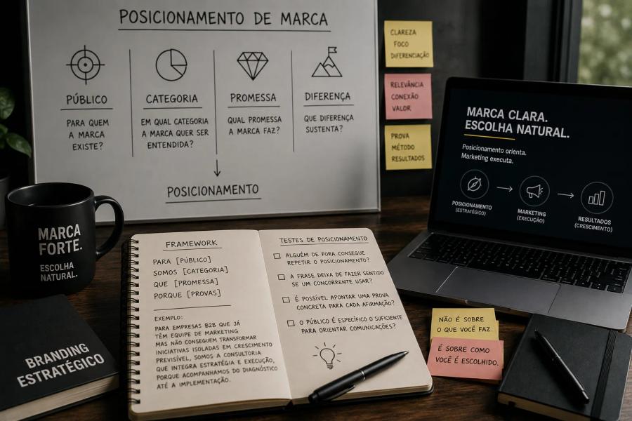 Posicionamento de marca: como construir uma posição clara e sustentável