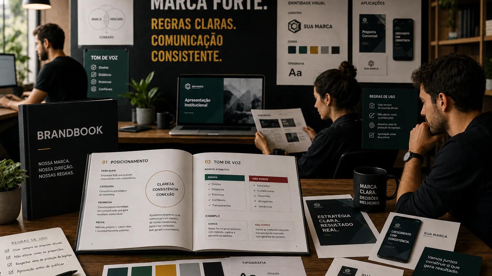 Brandbook: o que precisa ter para o time aplicar a marca sem depender de você