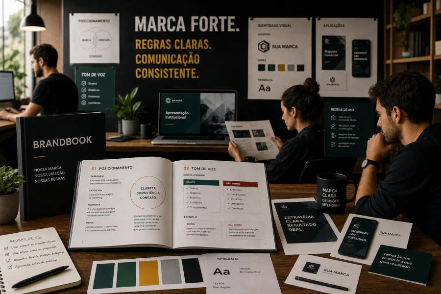Brandbook: o que precisa ter para o time aplicar a marca sem depender de você