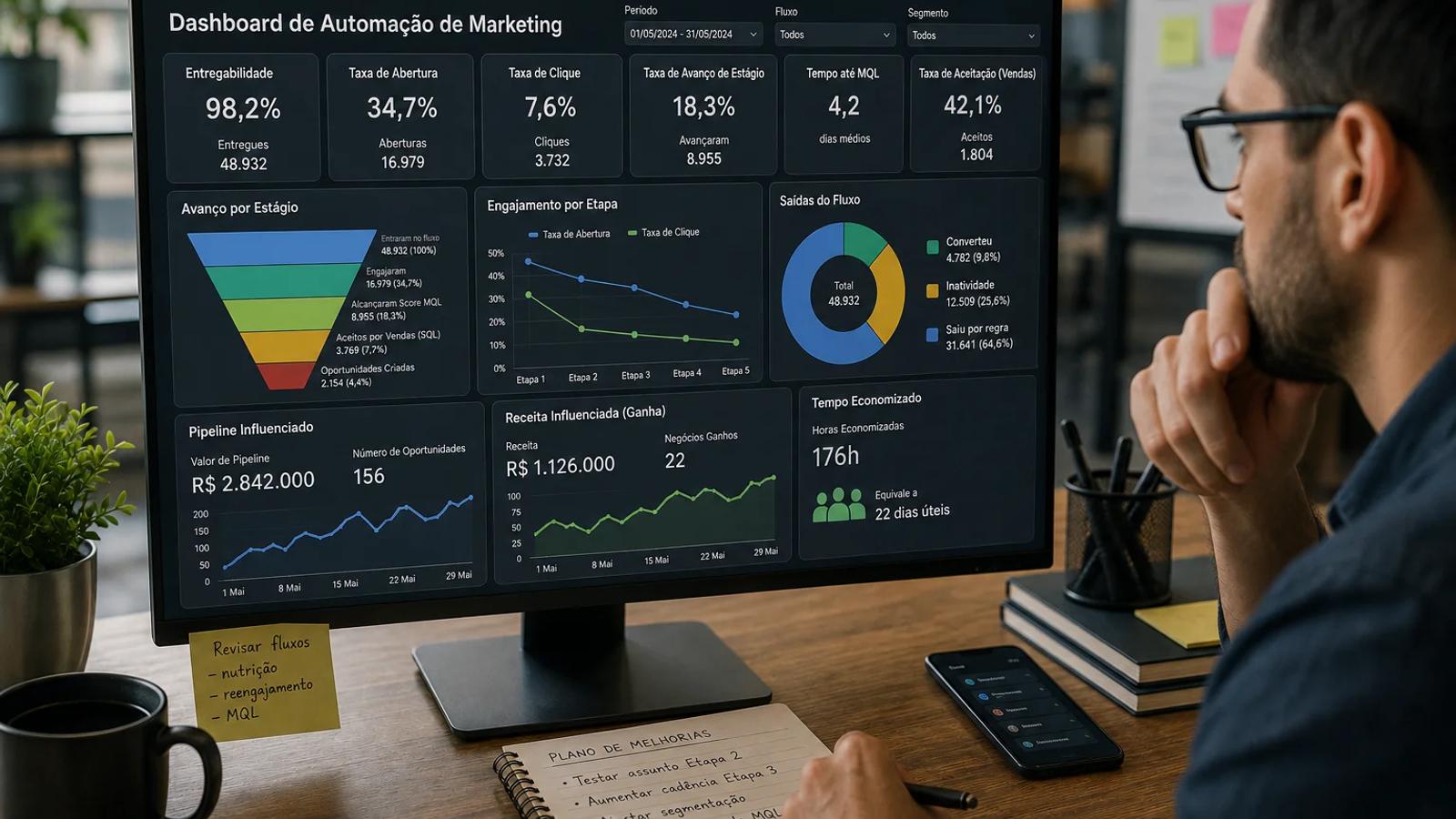 Como medir automação de marketing: os KPIs que mostram se o processo melhora
