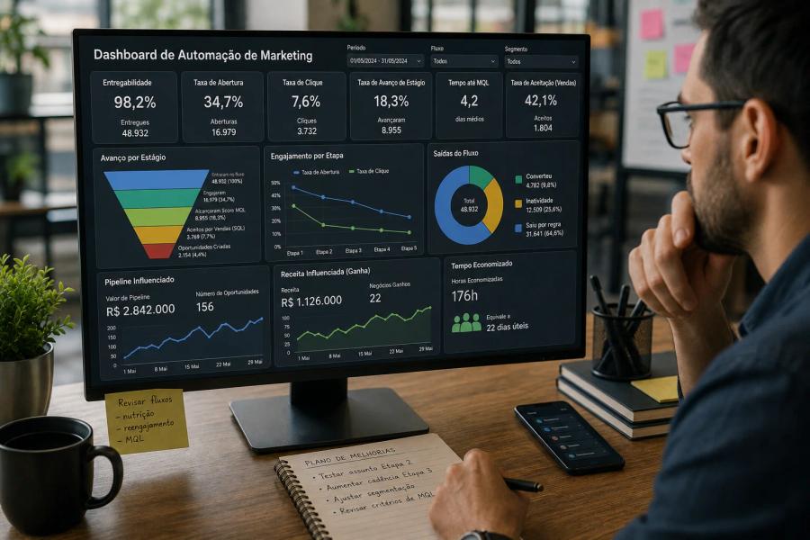 Como medir automação de marketing: os KPIs que mostram se o processo melhora