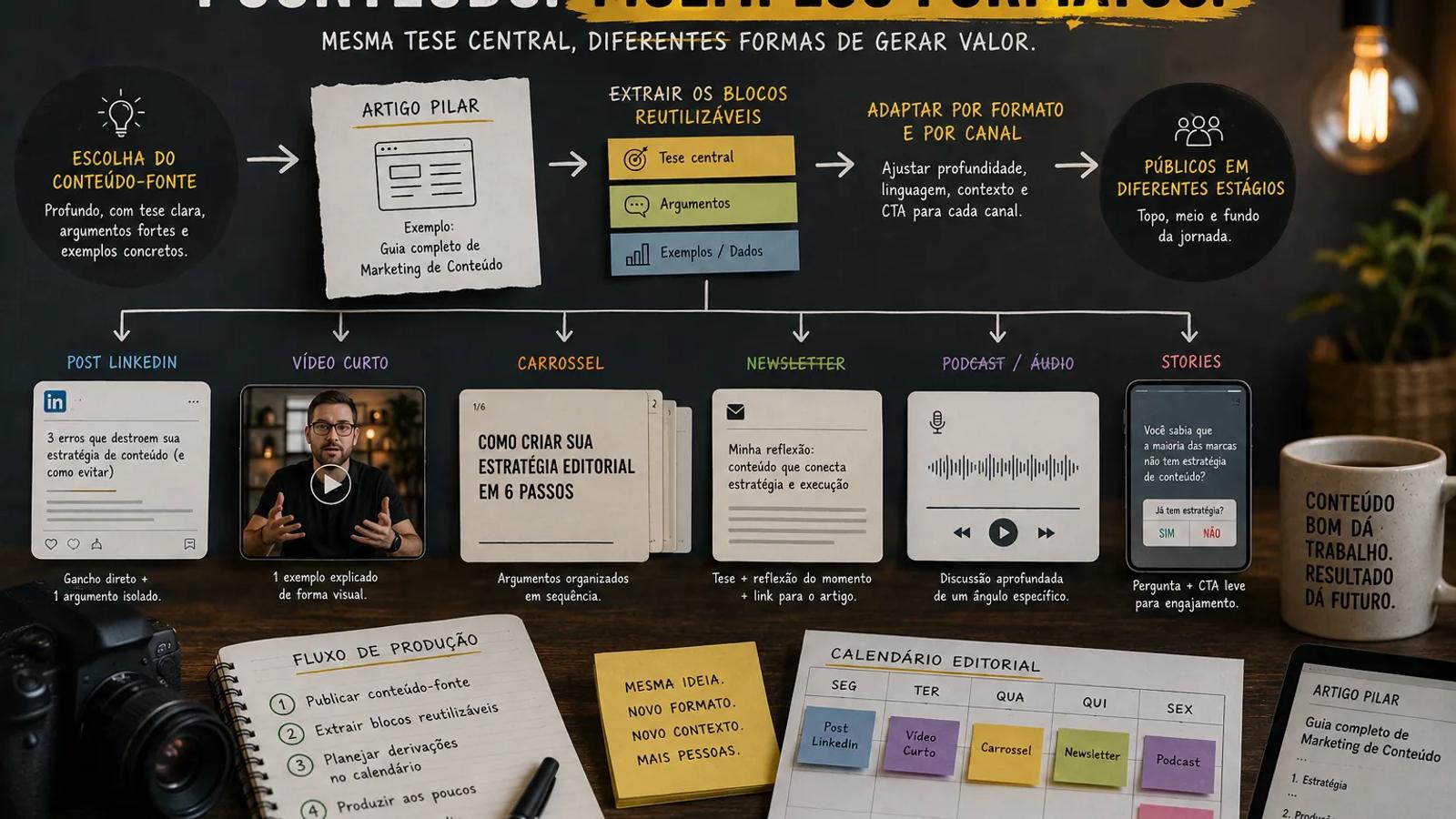 Reaproveitamento de conteúdo: um método para multiplicar formatos sem multiplicar trabalho