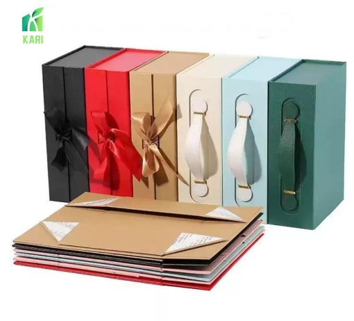 Handled Foldable Box with Free Logo Printing