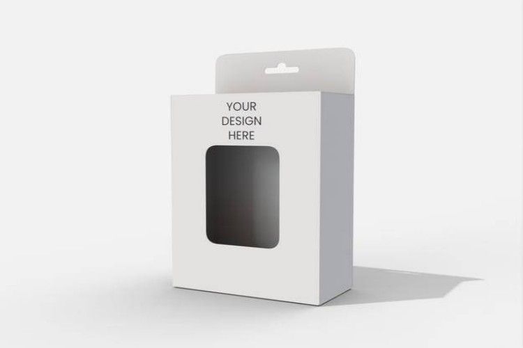 Hang tab window display box
