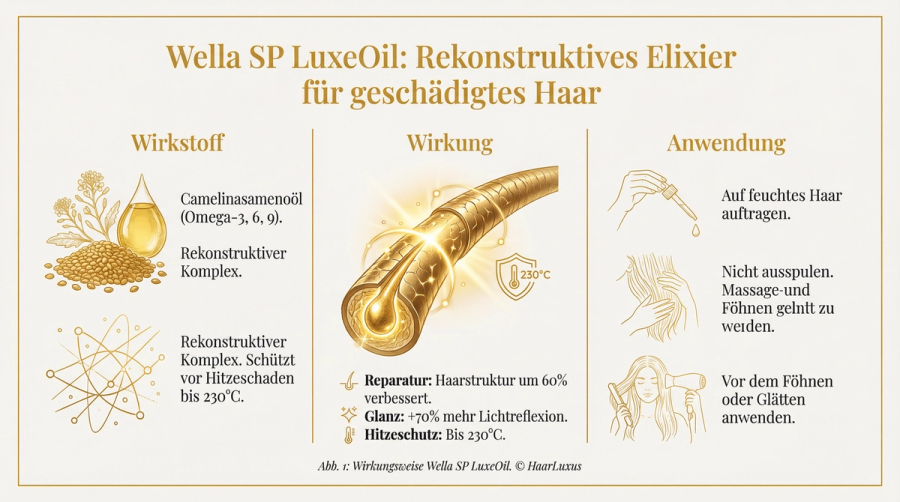 Wella SP LuxeOil Reconstructive Elixir Test 2026 – Infografik