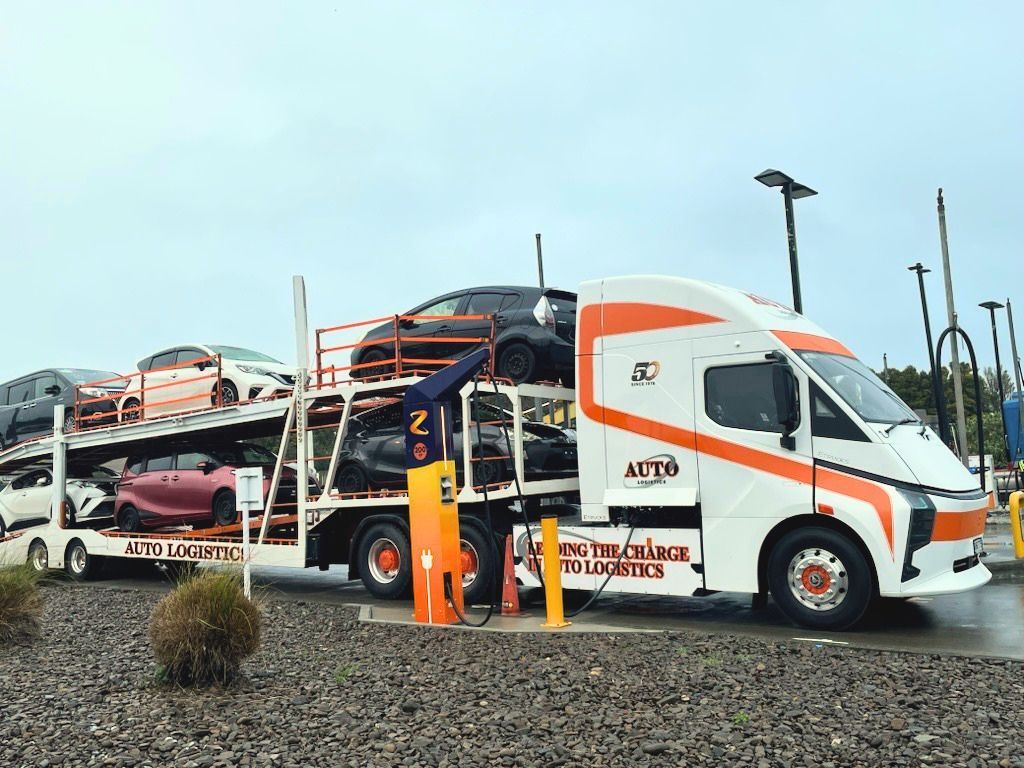 The Auto Logistics Deepway recharging at Z Energy