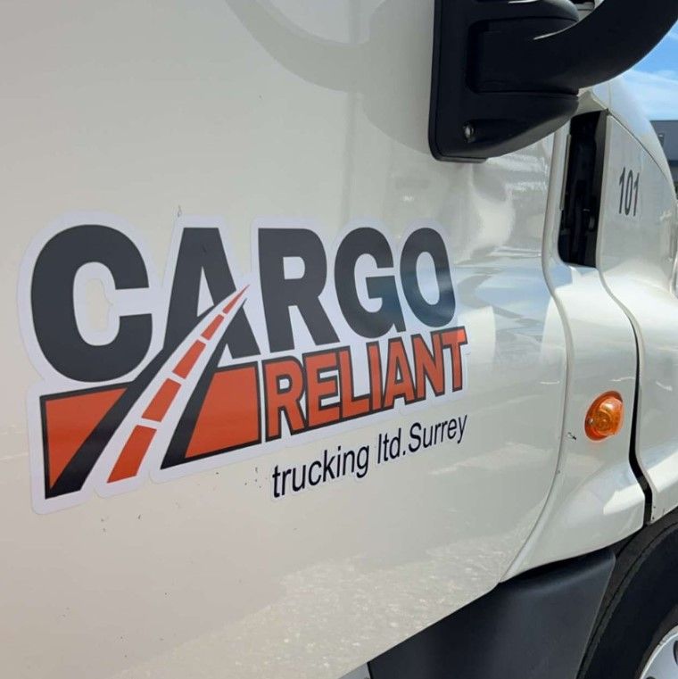 Cargo Reliant truck branding mockup