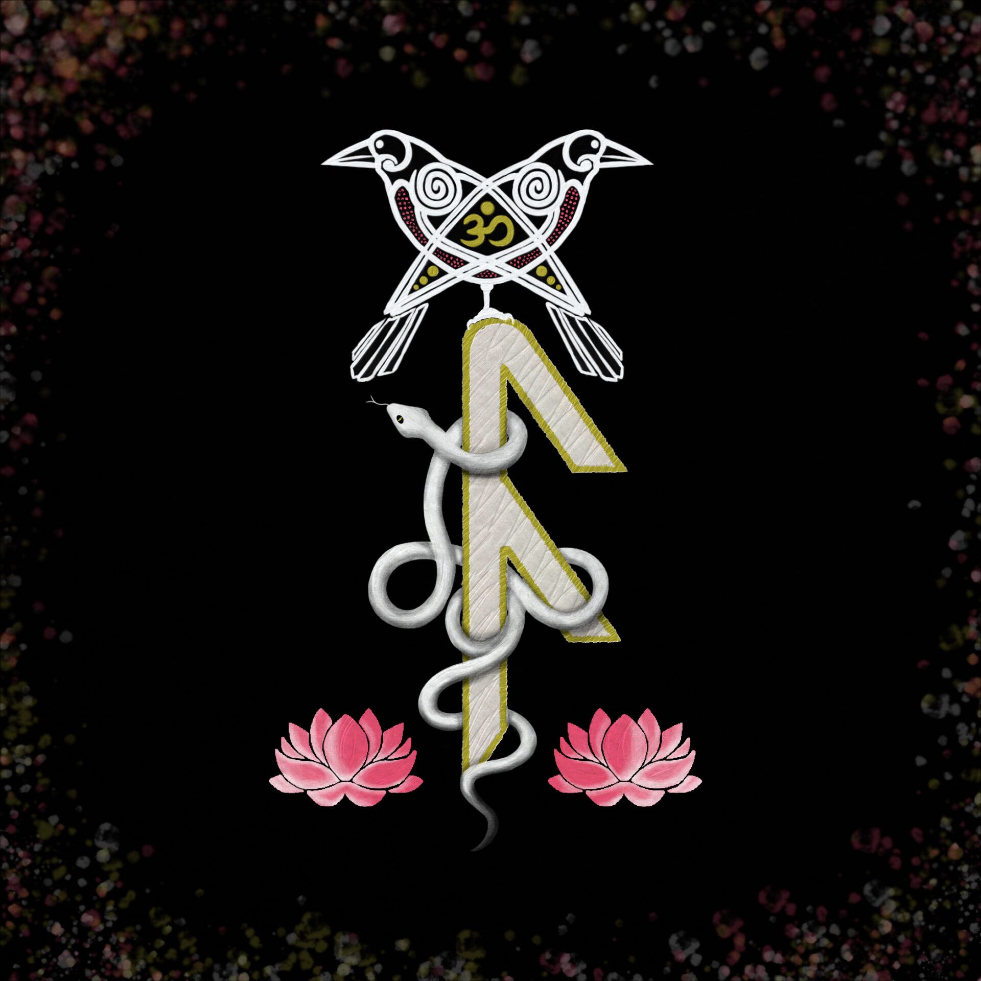 Ansuz Om symbol design artwork