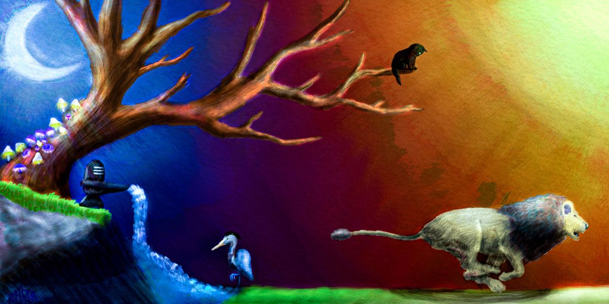 Midnight Sun symbolic illustration