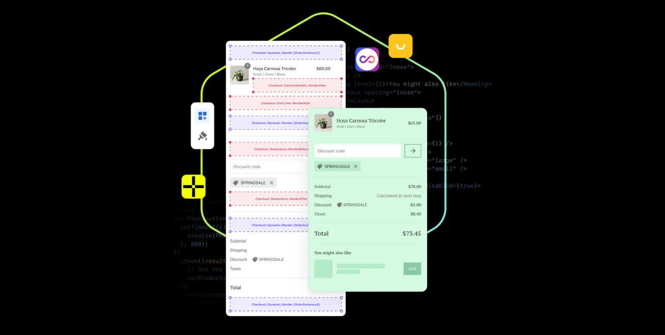 Image showing types of checkout customizations