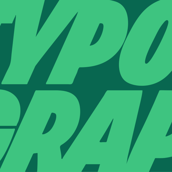 Decorative graphic element reading "Typography"
