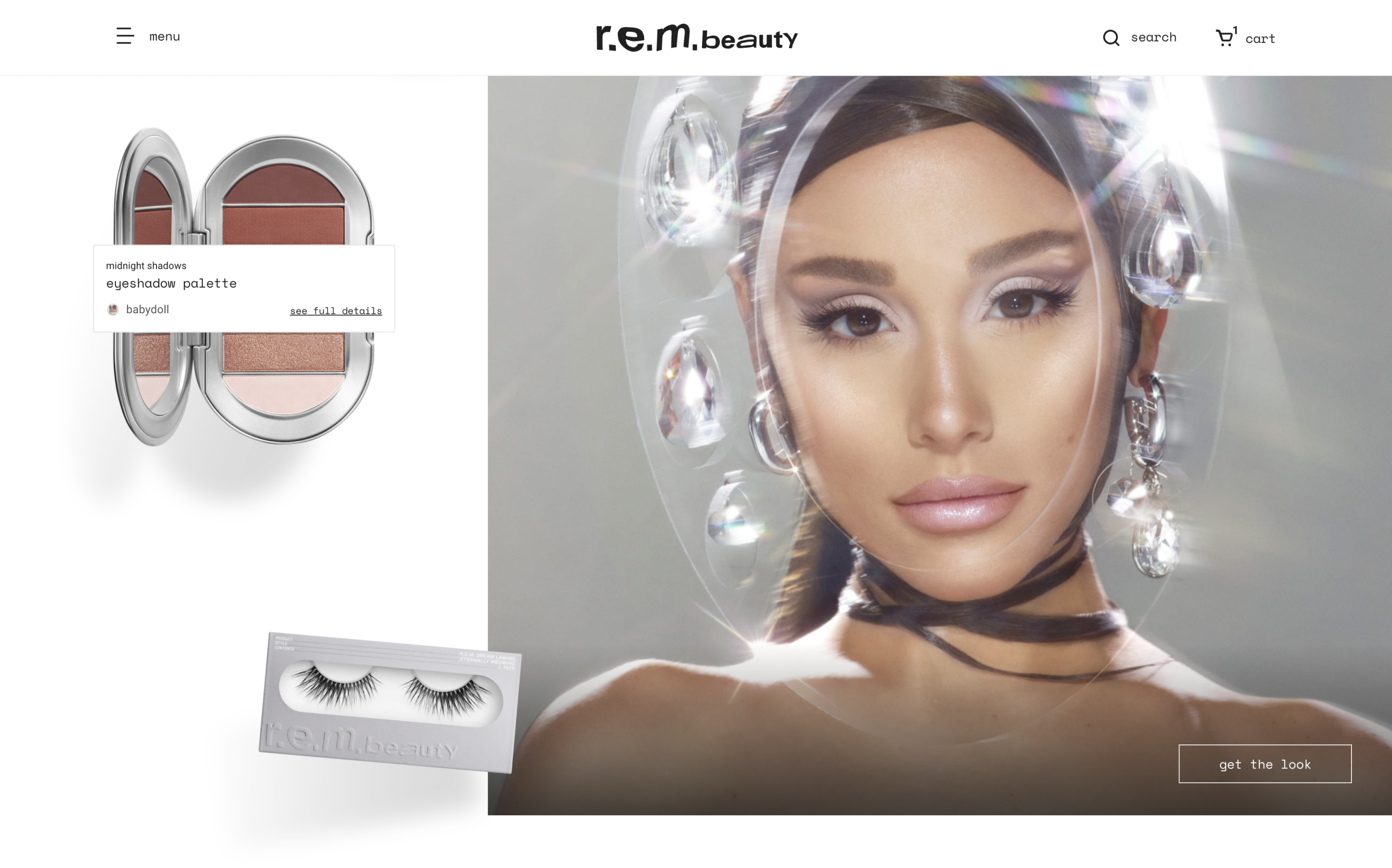 Desktop screenshot of r.e.m.'s shoppable look section