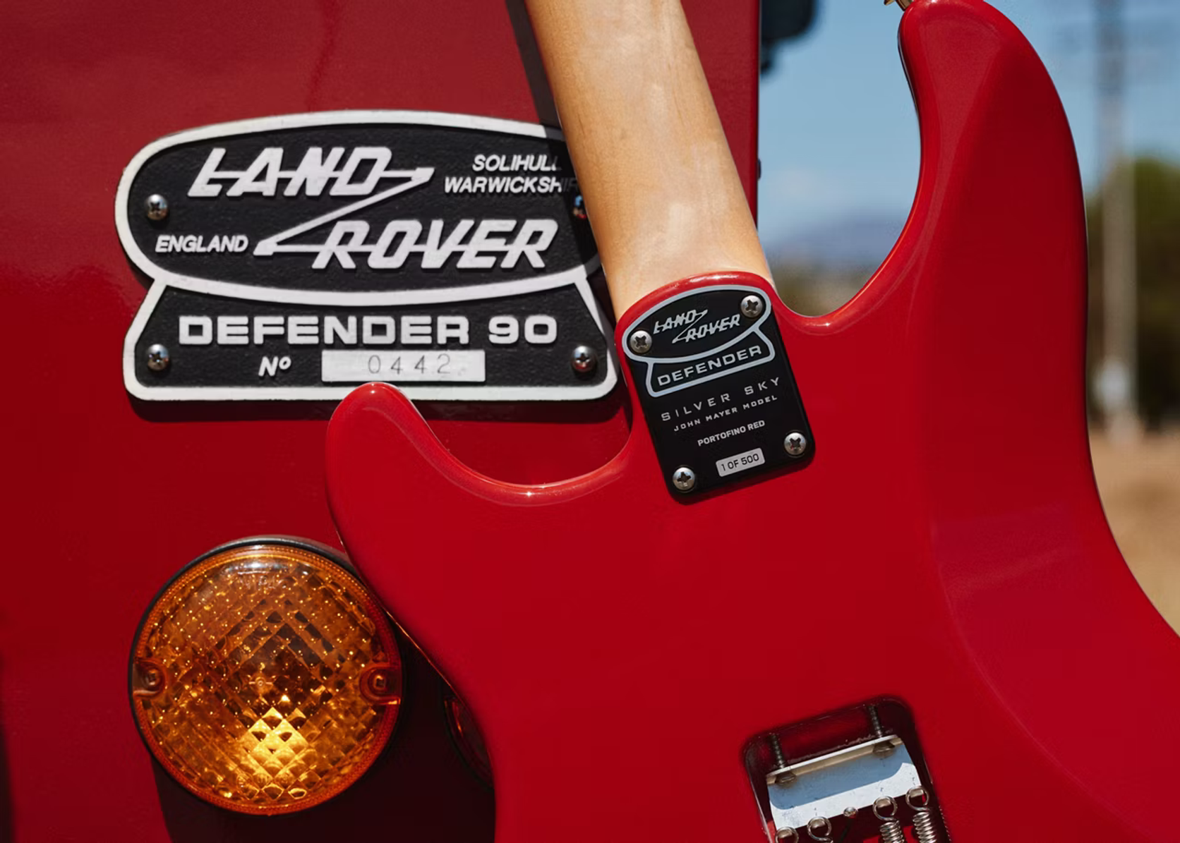 Land Rover Defender 90 and PRS Silver Sky