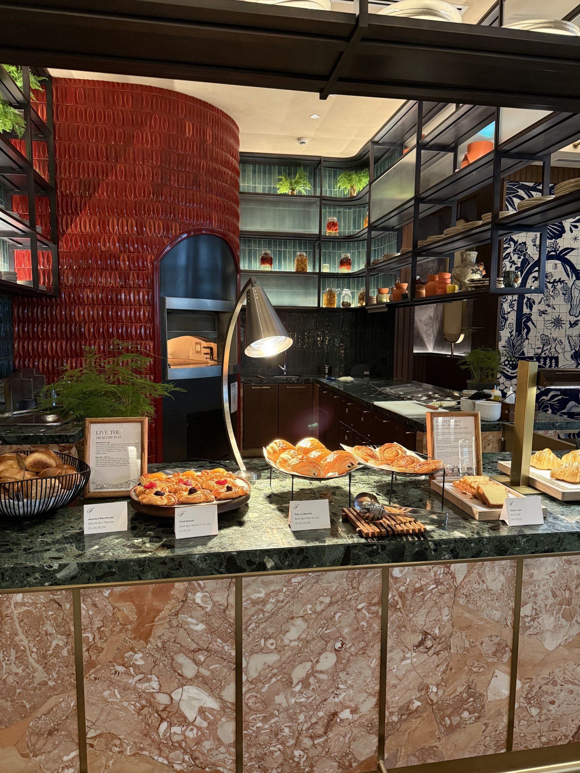 Food on the marble counter