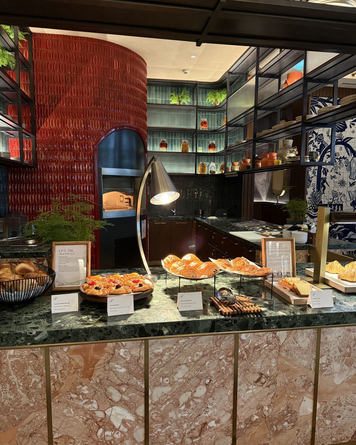 Food on the marble counter