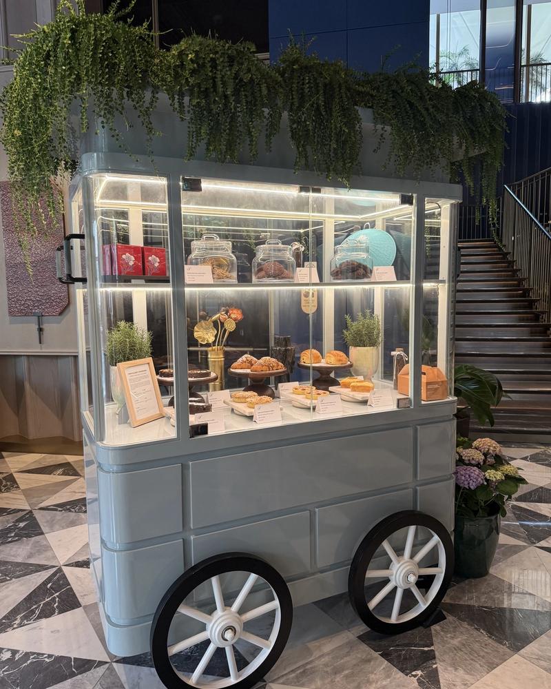 The dessert cart at the lounge