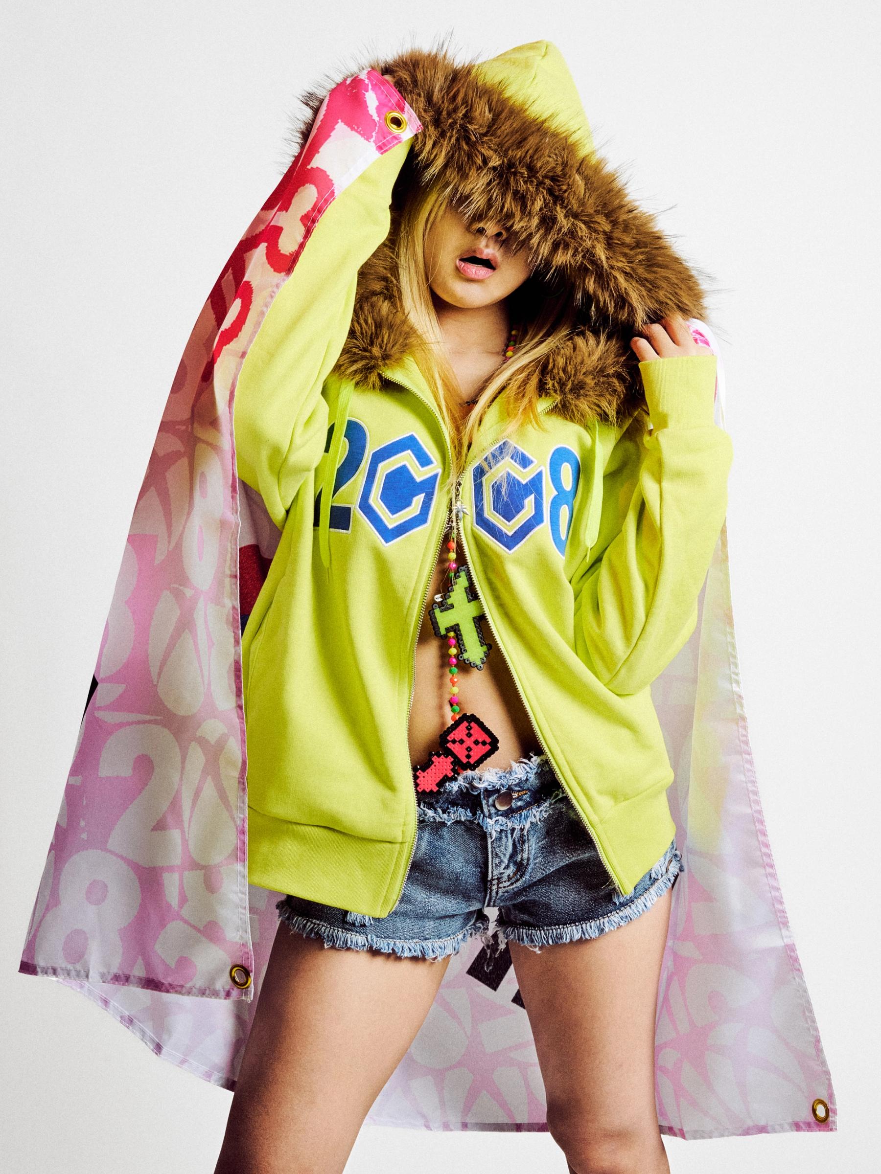 Girl wrapped in korean flag 