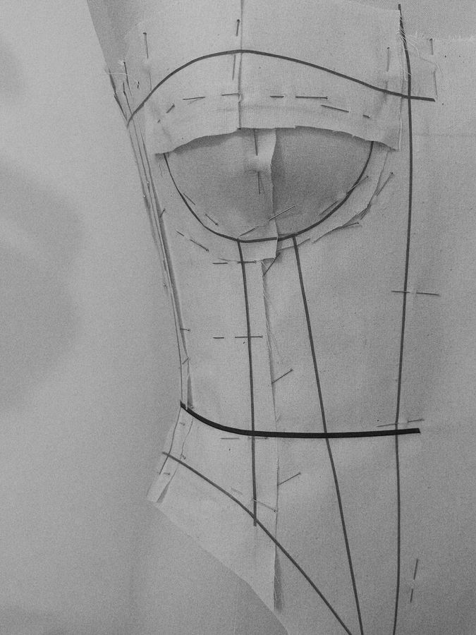 Bridal design sketch detail