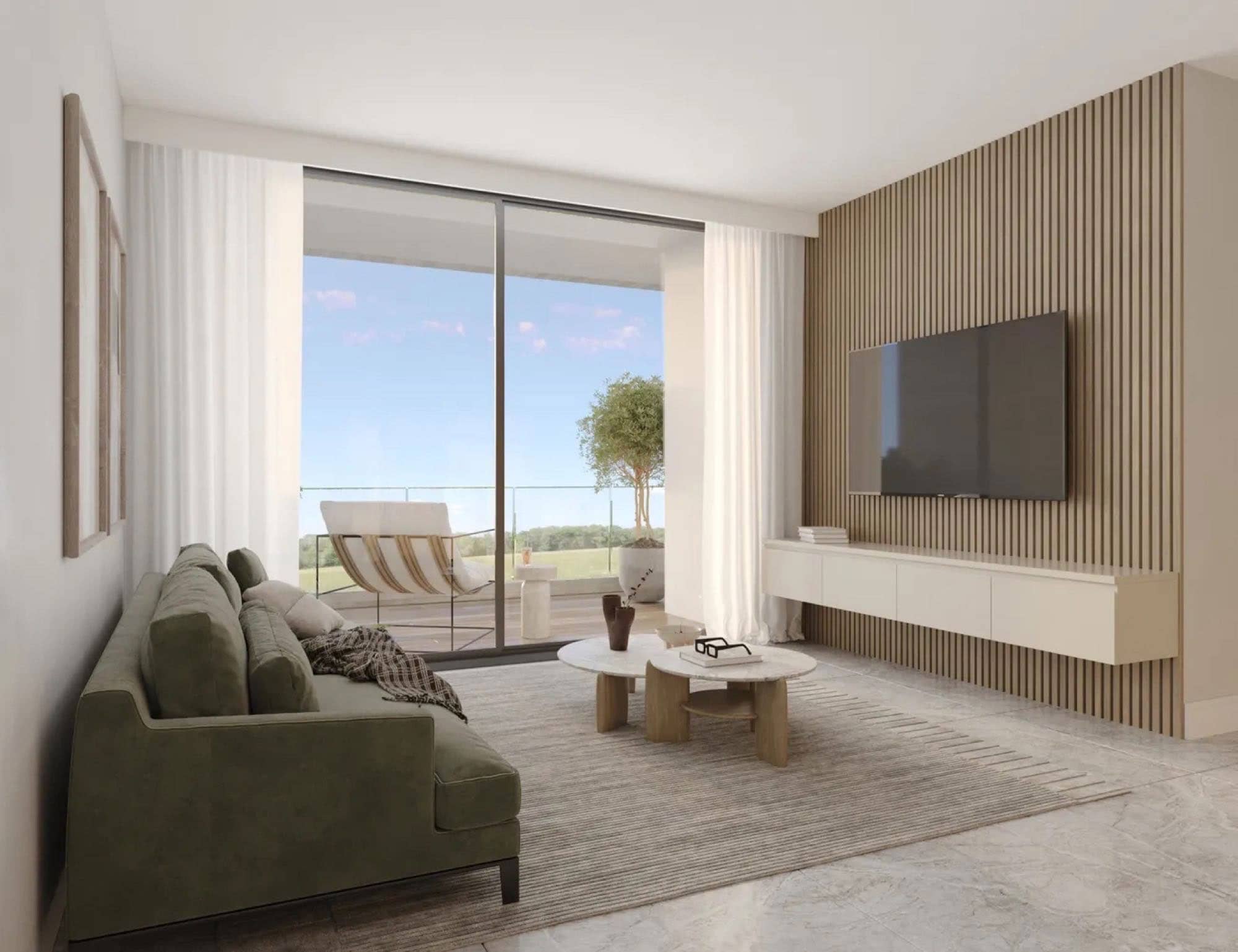 Living area of luxury apartment in Cyprus