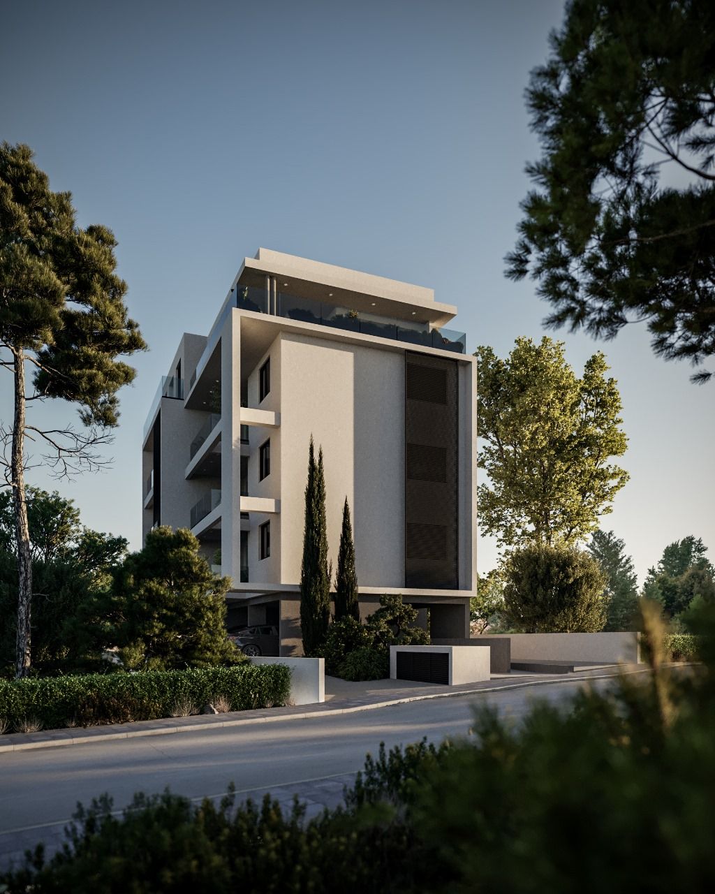 Modern apartment building Azalea in Germasogeia, Limassol near the beach