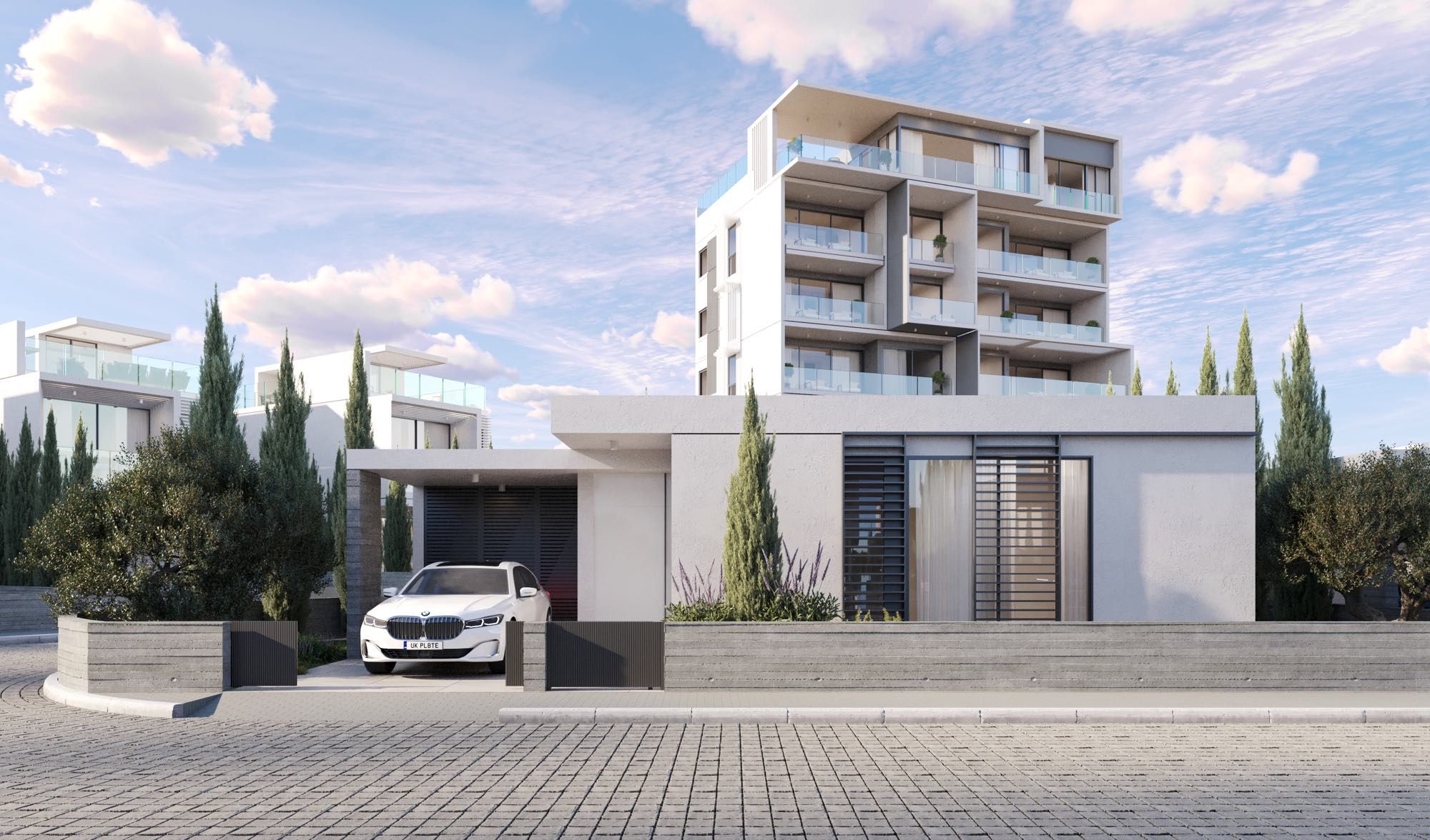 Modern beachfront villa in gated community just steps from the sea