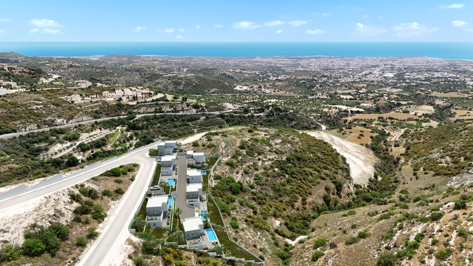 Tsada Panorama D с 3 спальнями на продажу в Пафосе, Кипр