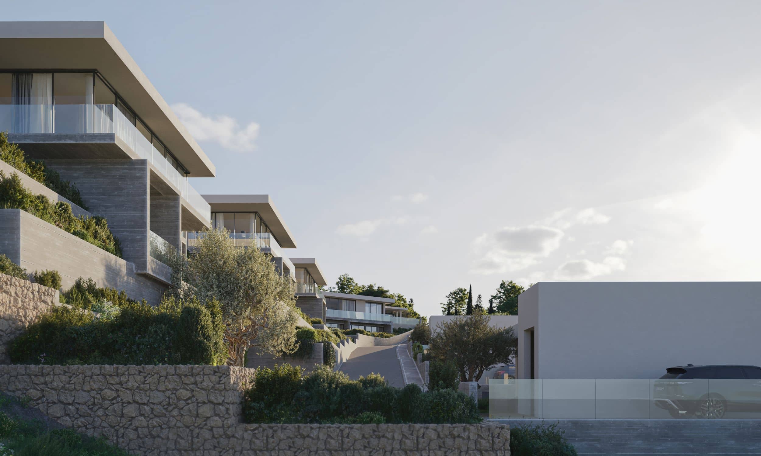 Luxury villas in Tremithousa, Paphos: Stunning views, pool & elegant design. A perfect blend of nature & sophistication for high-end buyers.