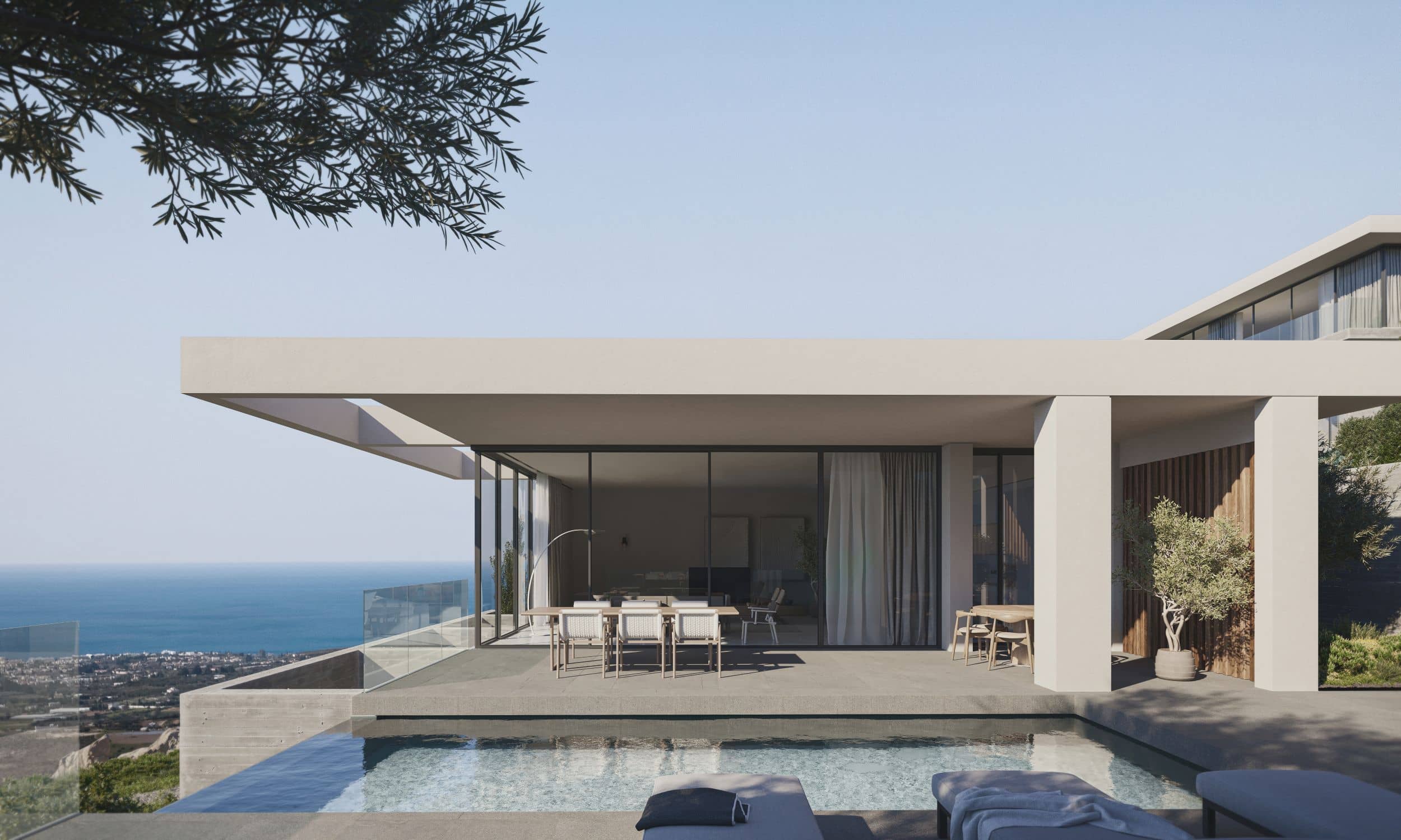 Luxury villas in Tremithousa, Paphos: Stunning views, pool & elegant design. A perfect blend of nature & sophistication for high-end buyers.