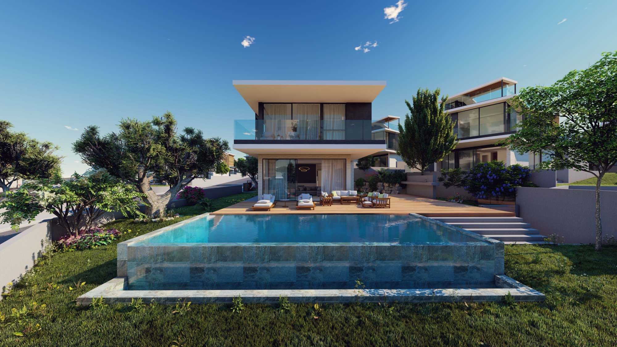 Luxury 3–5 Bedroom Pelagos Beachfront Villas for Sale in Paphos, Cyprus