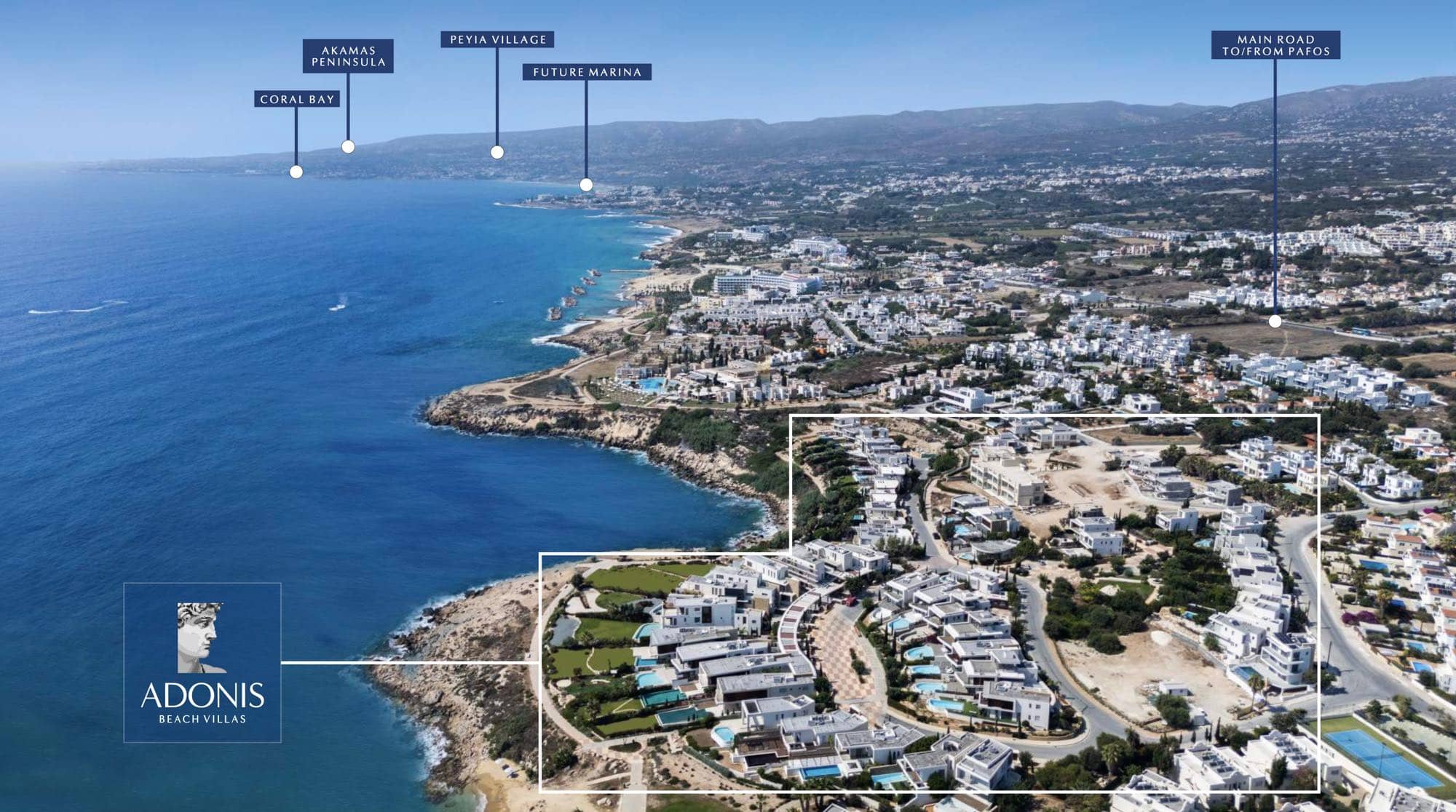 Adonis Beach | Luxury Seafront Villas in Paphos, Cyprus