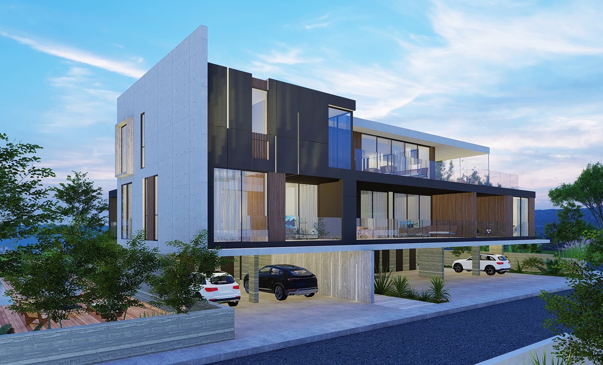 Seaview Project luxury villas with panoramic sea view in Kissonerga, Paphos
