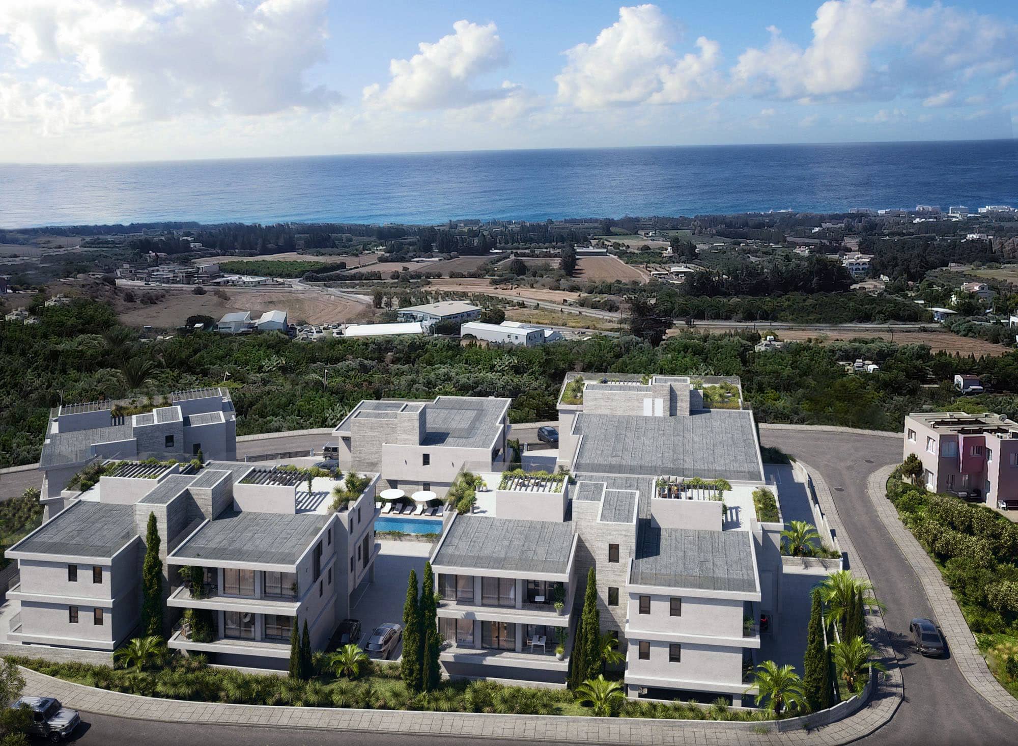 Geroskipou Wohnungen mit Meerblick in Paphos