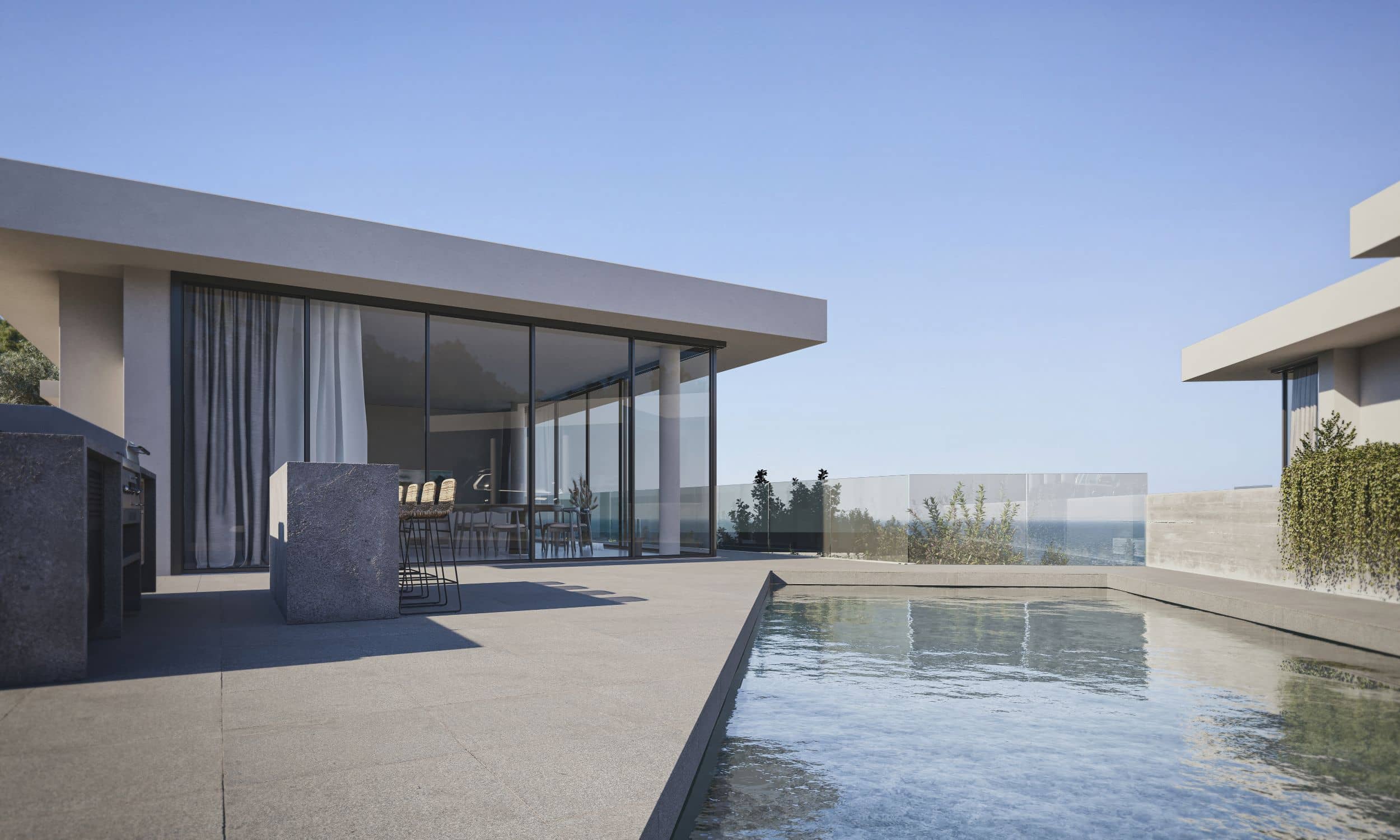Luxury villas in Tremithousa, Paphos: Stunning views, pool & elegant design. A perfect blend of nature & sophistication for high-end buyers.