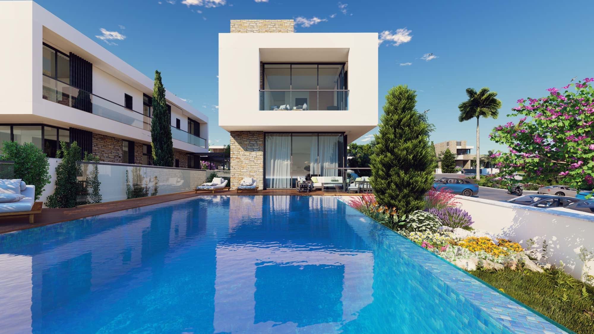Luxury 3–5 Bedroom Pelagos Beachfront Villas for Sale in Paphos, Cyprus