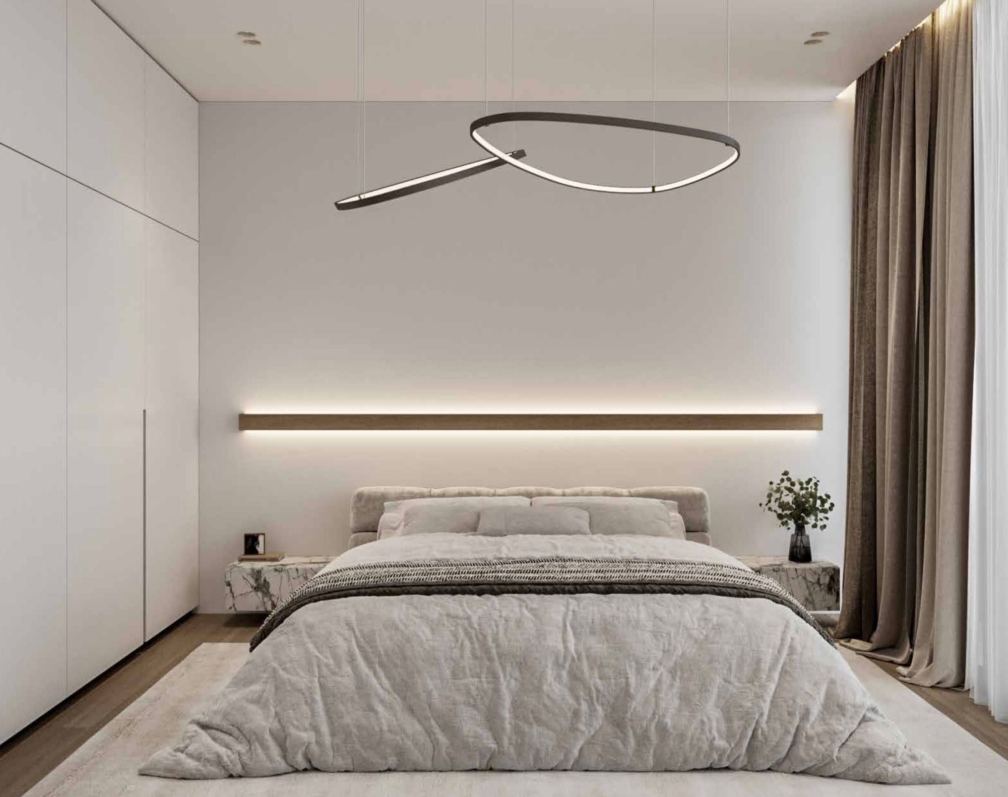 Master bedroom with access to private garden and pool area