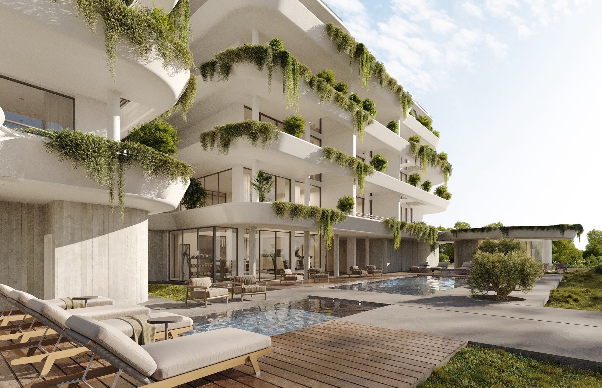 Ikaria Park modern residential building in central Paphos near King’s Avenue Mall