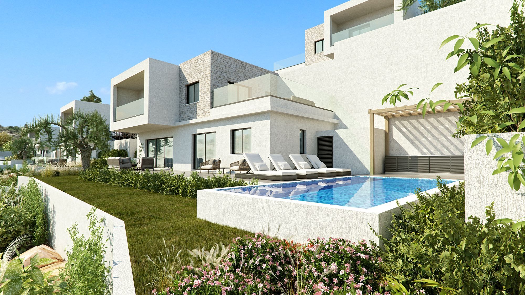 Tsada Panorama D с 3 спальнями на продажу в Пафосе, Кипр