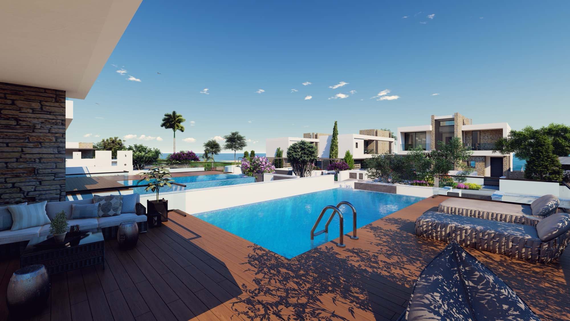 Luxury 3–5 Bedroom Pelagos Beachfront Villas for Sale in Paphos, Cyprus