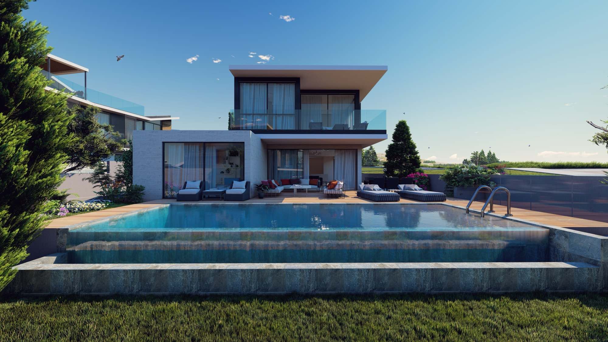 Luxury 3–5 Bedroom Pelagos Beachfront Villas for Sale in Paphos, Cyprus