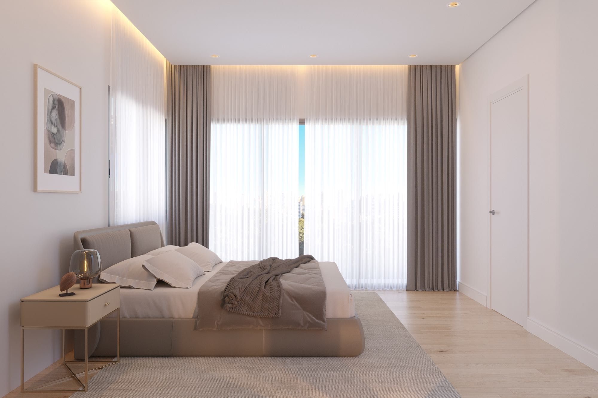 Penthouse mit Meerblick in Victoria Suites, Paphos