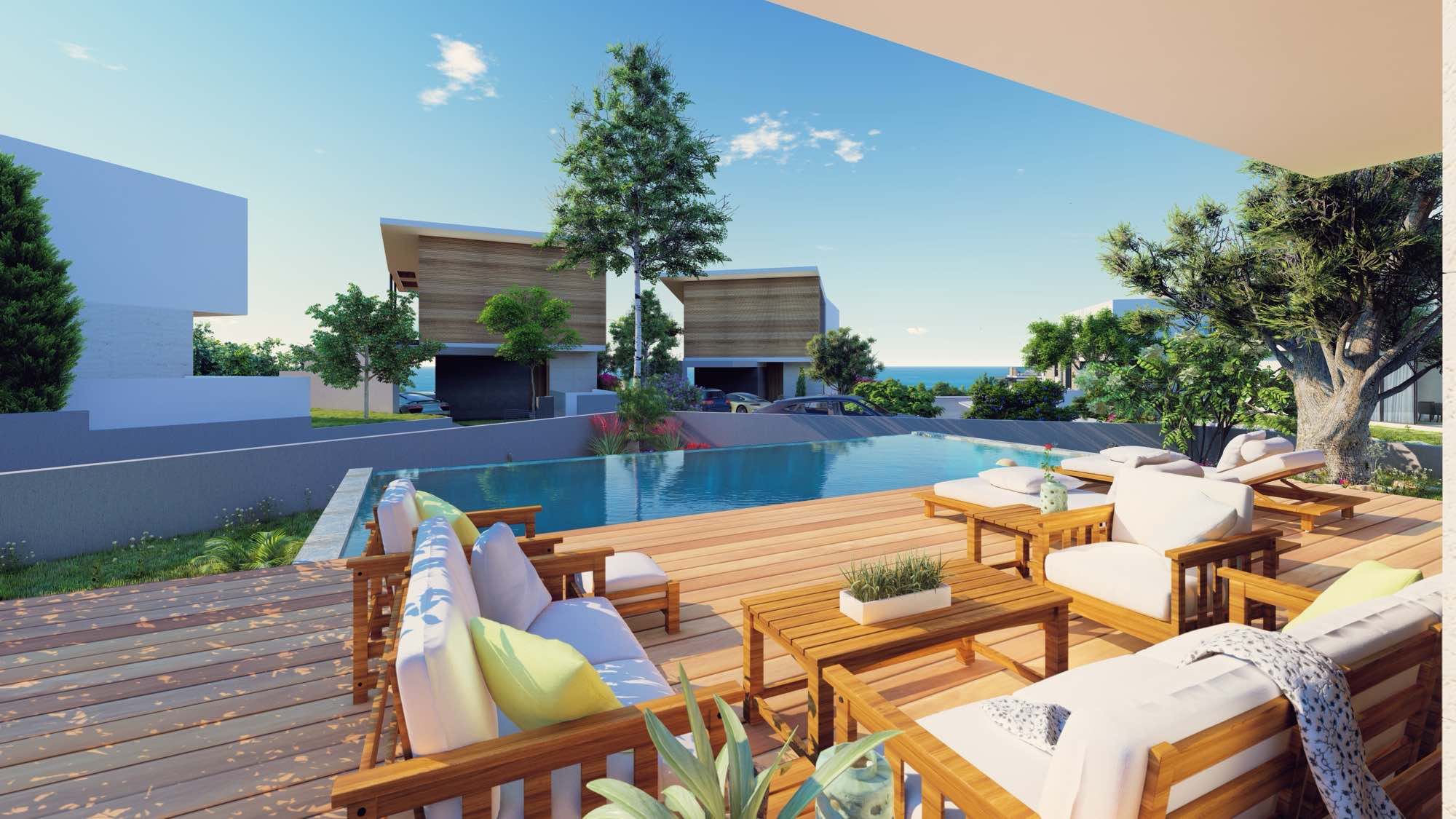 Luxury 3–5 Bedroom Pelagos Beachfront Villas for Sale in Paphos, Cyprus