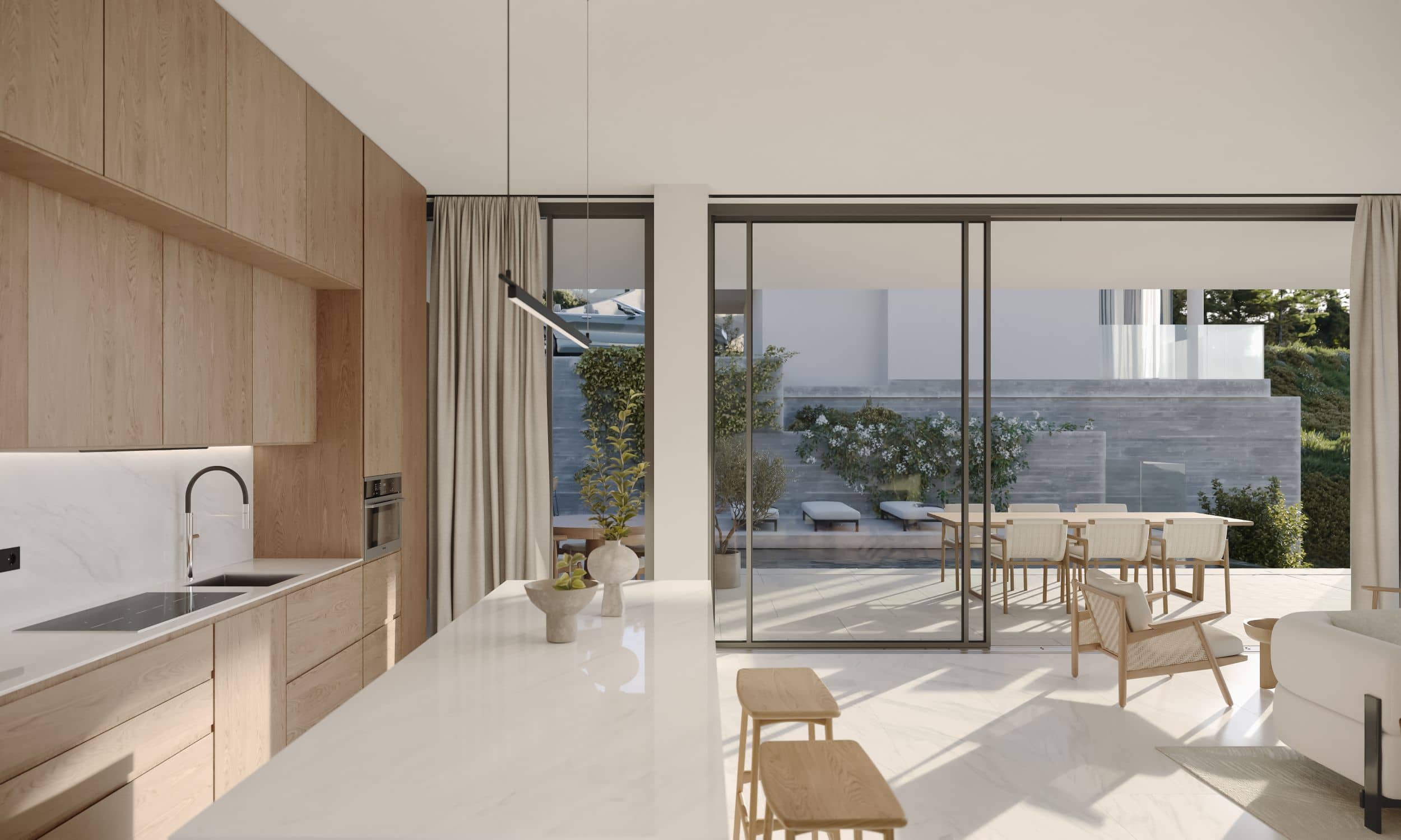 Luxury villas in Tremithousa, Paphos: Stunning views, pool & elegant design. A perfect blend of nature & sophistication for high-end buyers.