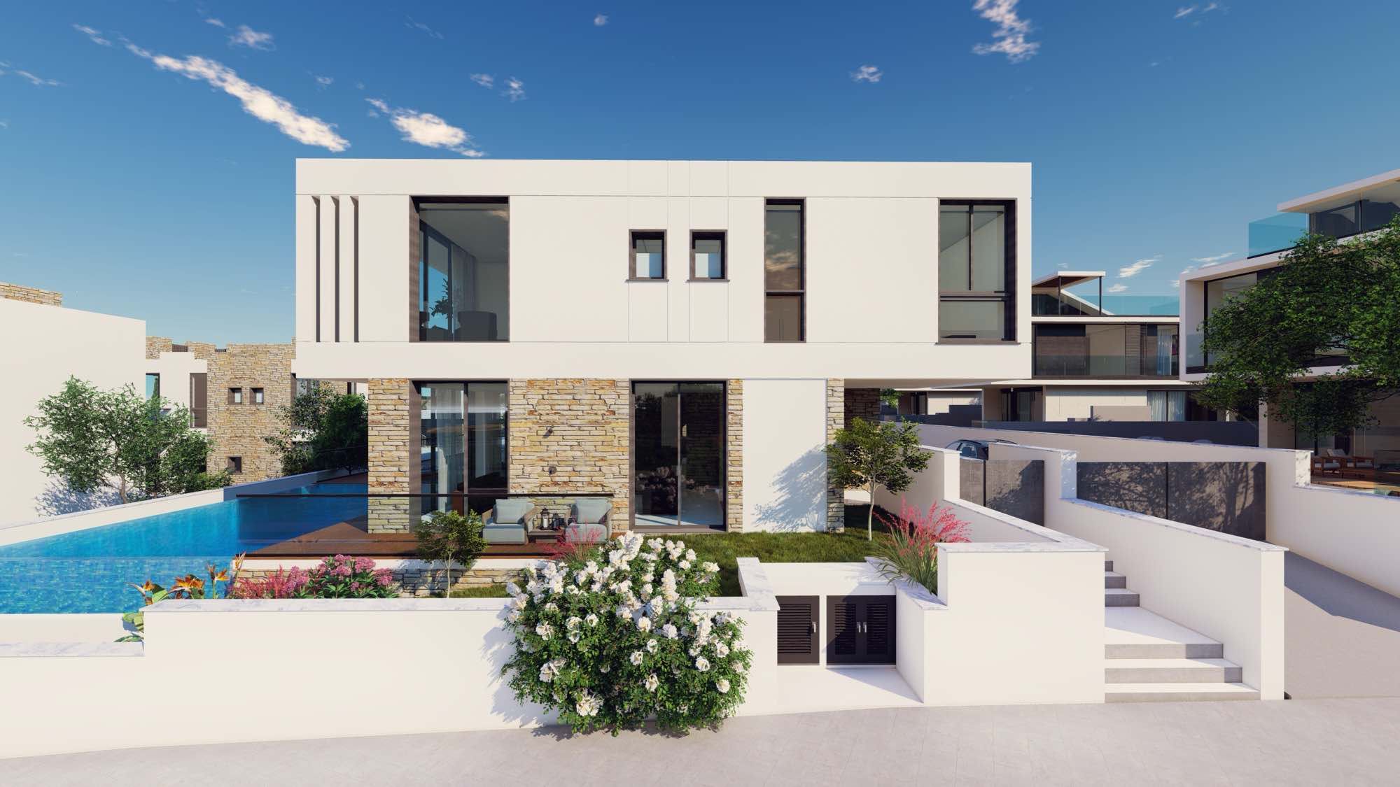 Luxury 3–5 Bedroom Pelagos Beachfront Villas for Sale in Paphos, Cyprus