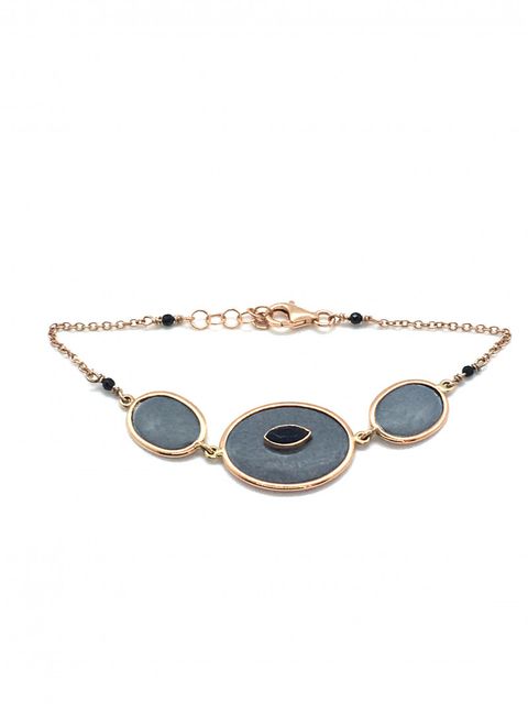 bracelet with gray stones