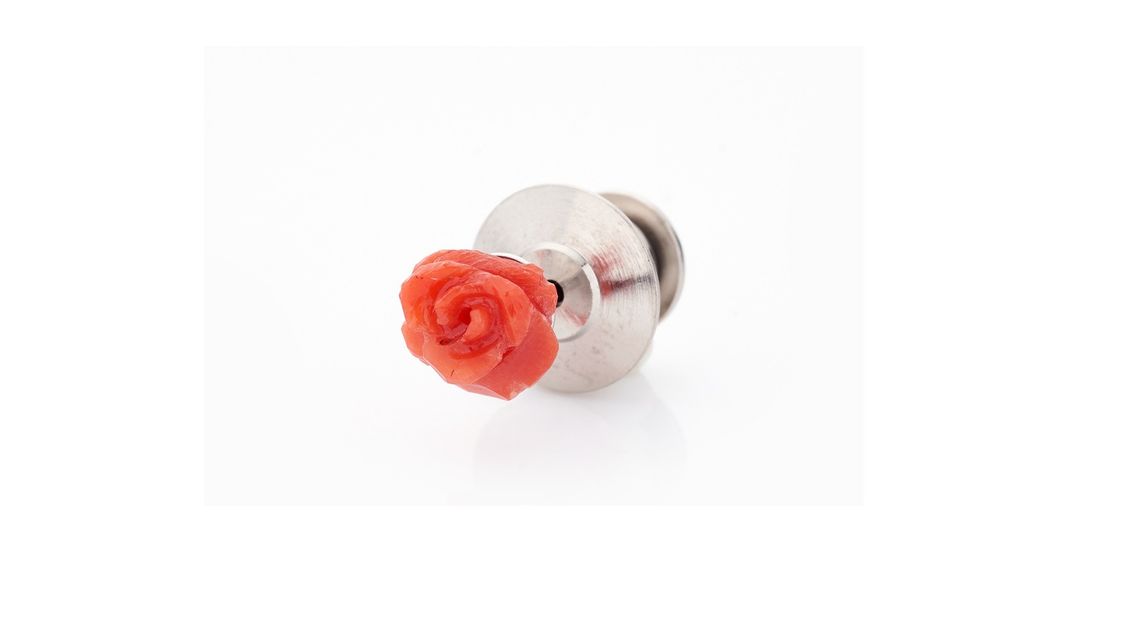 orecchino rosa corallo