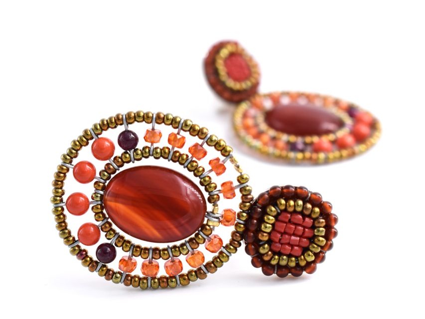 red earrings